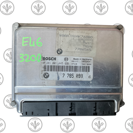 ECU ENGINE CONTROLLER BMW E46 320 2.0 D, 0281001445, 7785098